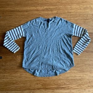 French Connection Grey/Striped Sweater